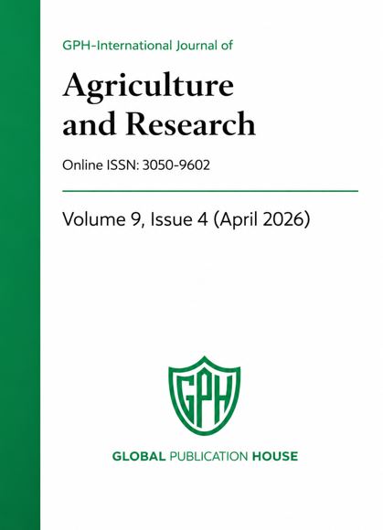 GPH-International Journal of Agriculture and Research Volume 9 Issue 4 cover featuring a minimalist green academic journal design.